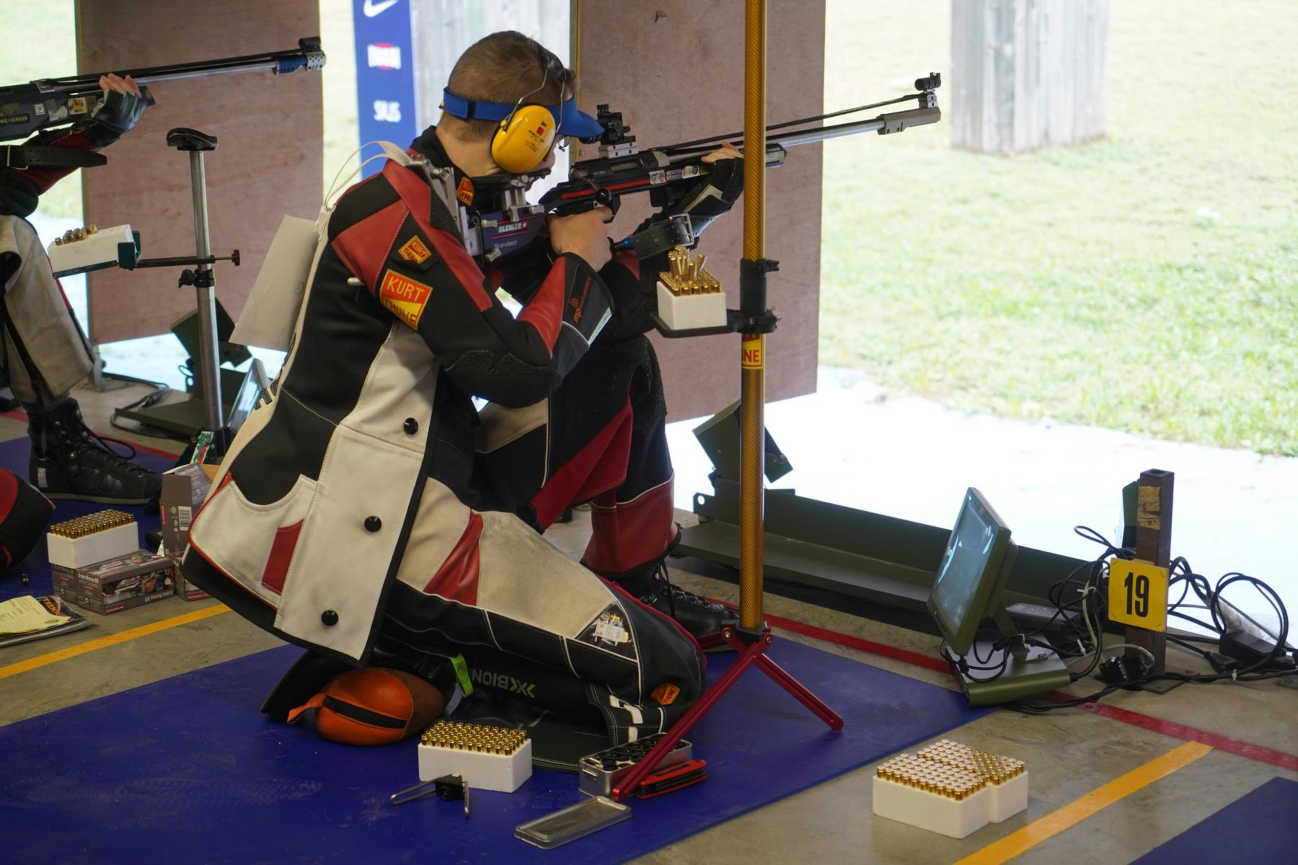 Gilles Dufaux war im Teamwettkampf Gewehr 300m 3x40 der beste Schweizer.
(Bild: Alain Guignard)