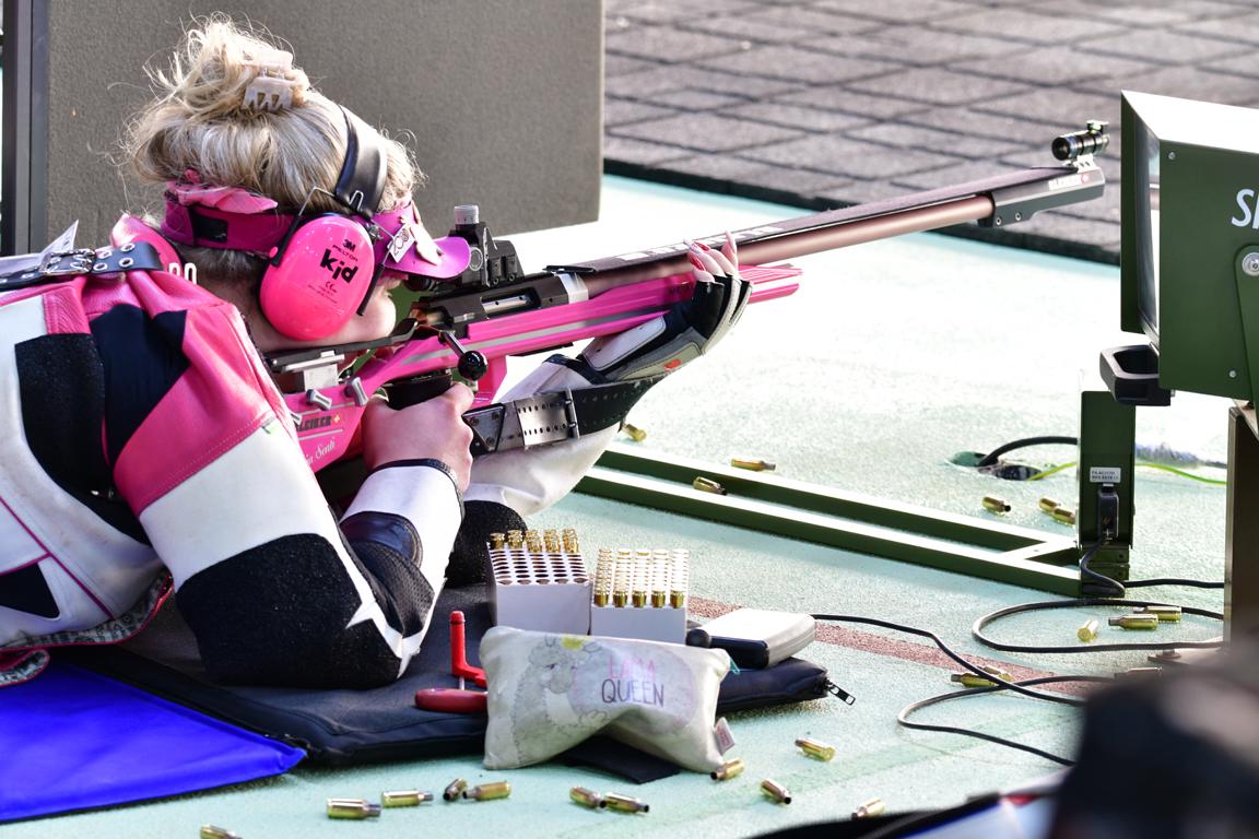 Anja Senti, amtierende Europameisterin 300m liegend: In Osijek wird der Wettkampf als Grand Prix ausgetragen (Aufnahme von der EM 2025 in Châteauroux).