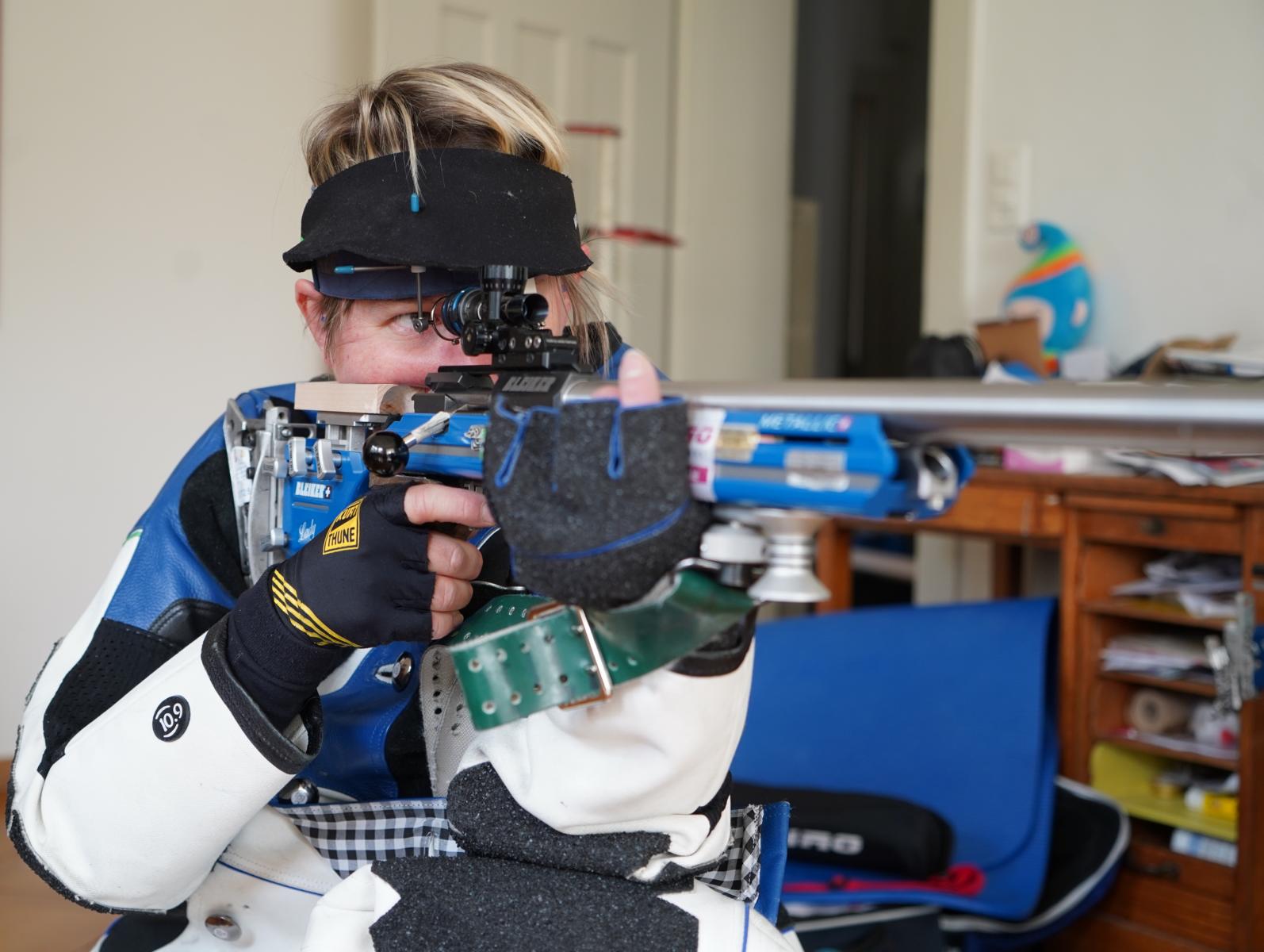 Von zu Hause aus aufs Podest geschossen: Silvia Guignard.