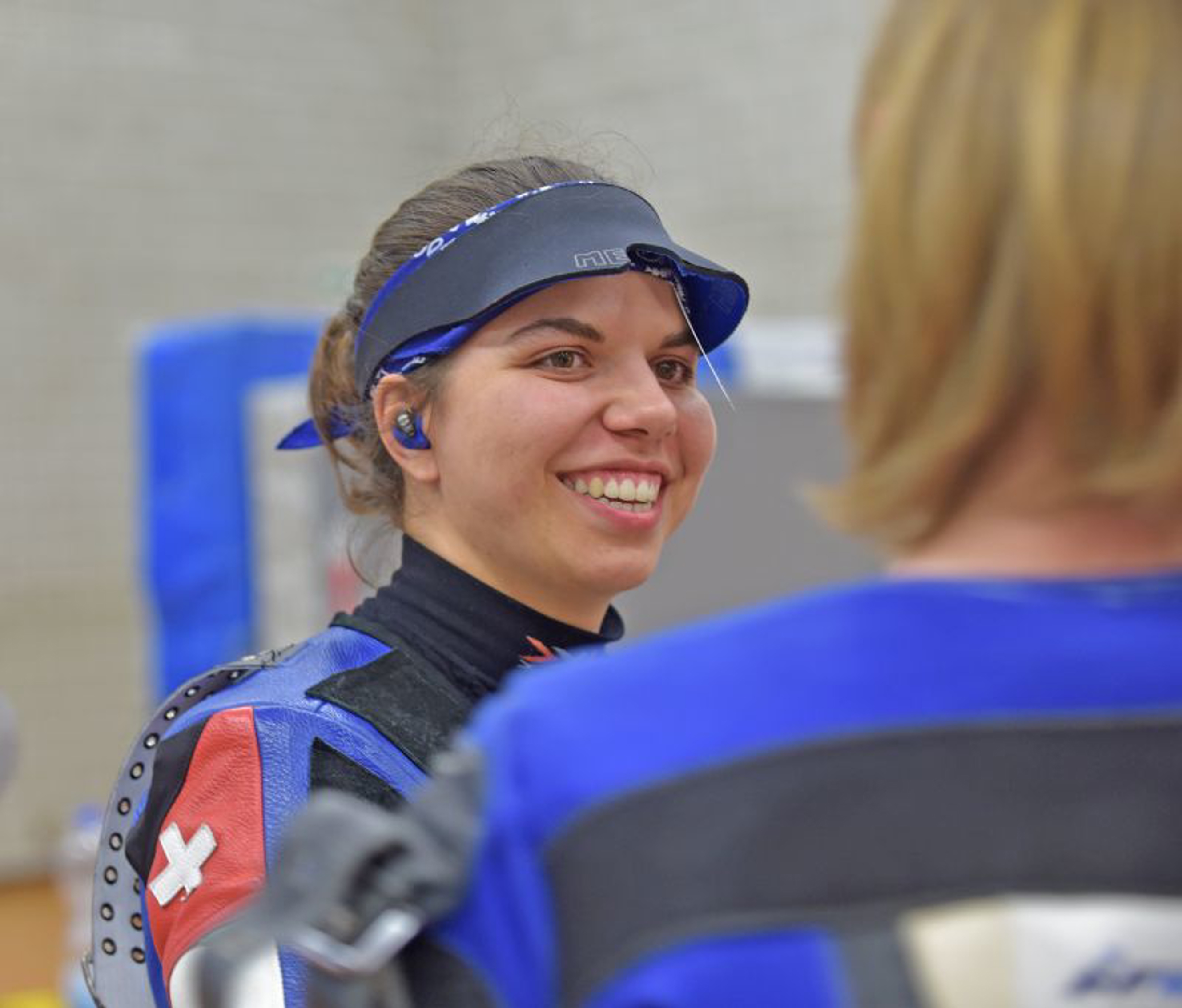 Lockere Chiara Leone an der Aargauer 10m-Meisterschaft in Aarau.