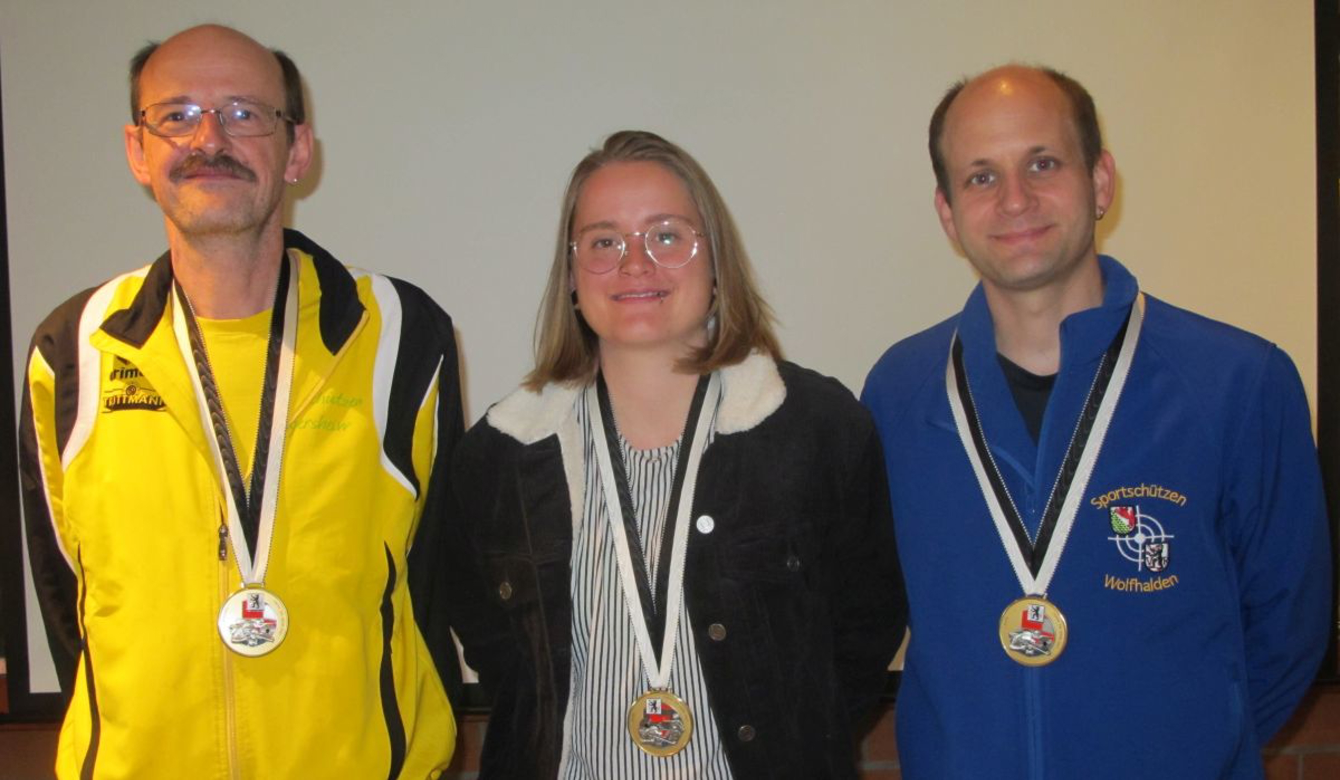 Andreas Diem (Gewinner 2-Stellung und Senioren/Veteranen Liegend); Franziska Stark (Gewinnerin 3-Stellung); Ralph Künzler (Gewinner Frauen/Männer Liegend).