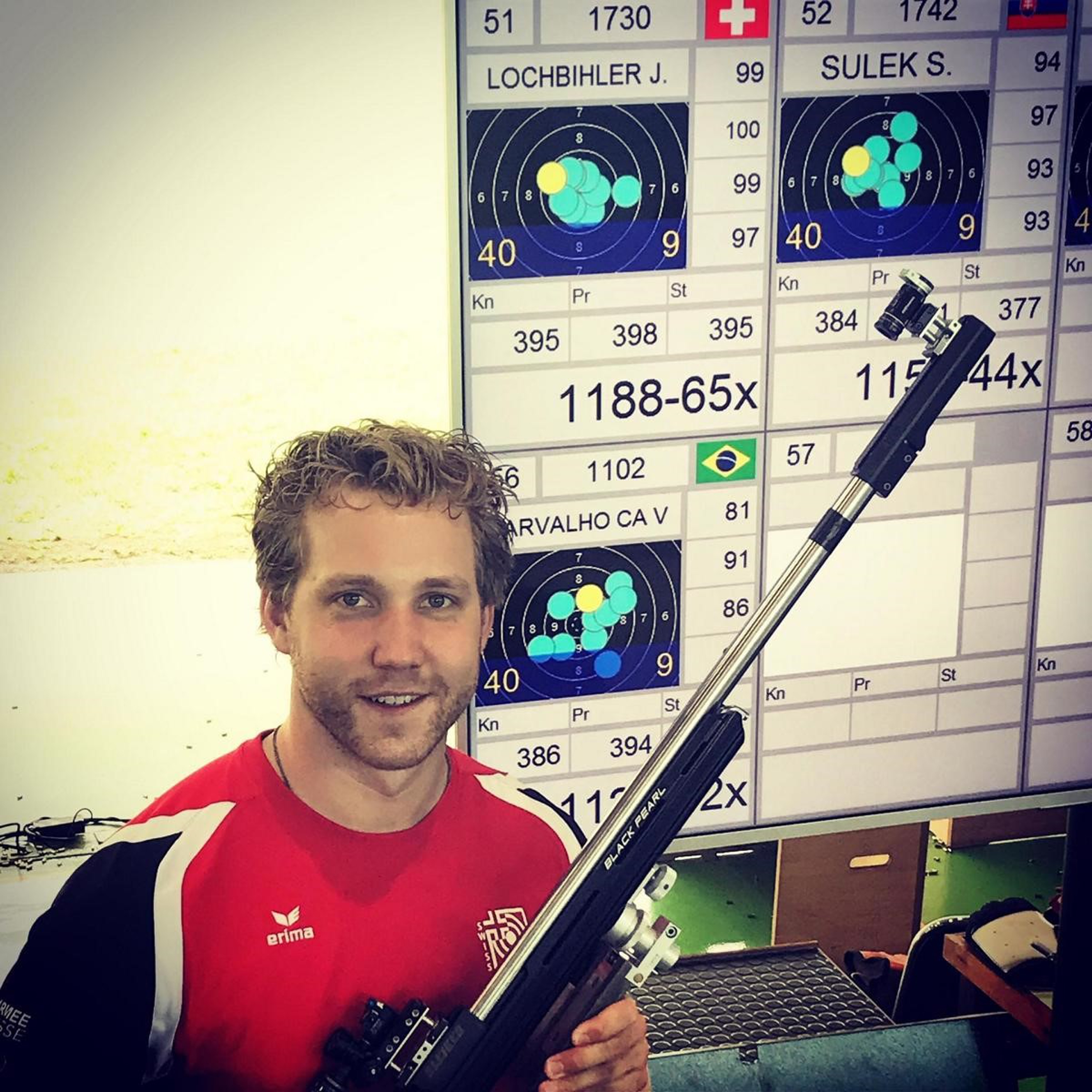 Der neue Weltrekordinhaber Gewehr 50m Dreistellung: Jan Lochbihler.